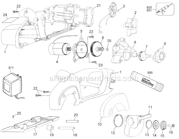 Page A Diagram and Parts List for VP600T Type 1 Black and Decker Circular Saw